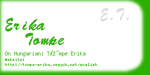 erika tompe business card